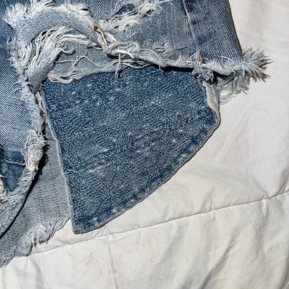 Distressed Denim Shorts - Picture 2 of 6